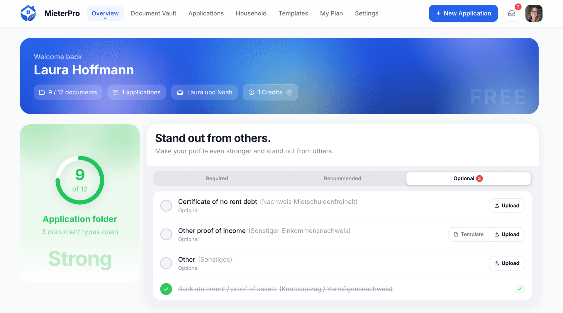 MieterPro dashboard